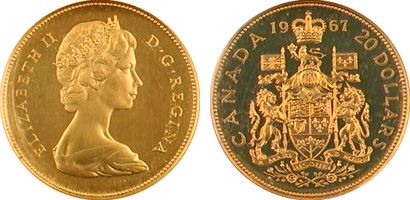 Coin Creations Llc Products Gold Coins Canada 1967 20 Gold