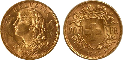 Coin Creations Llc Products Gold Coins Switzerland Gold 90 00 Pure Coins Weight 0 0933 Ounce Agw 3 2258 Grams Denomination 10 Franc Vf 1867 6 4516