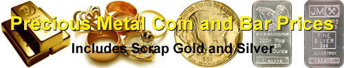 Precious Metal Coin and Bar Prices